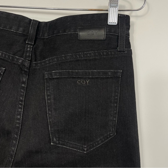 CQY Icon in Unify High Rise Slim Jean Black Salvage Denim Size 27 - Picture 10 of 16